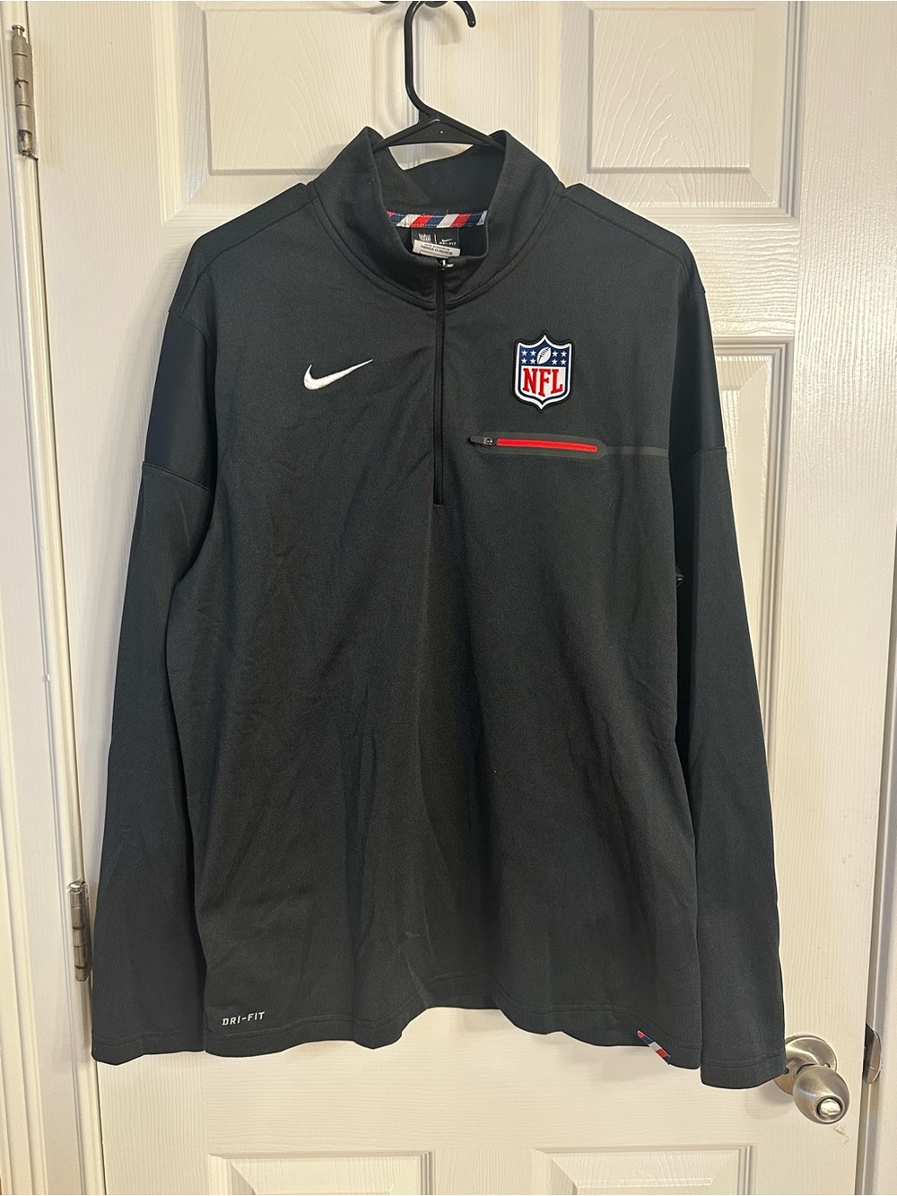 Nike NFL Dri‑FIT Sideline Quarter‑Zip Pullover Jacket – Black – Men’s Size L - Picture 1 of 7